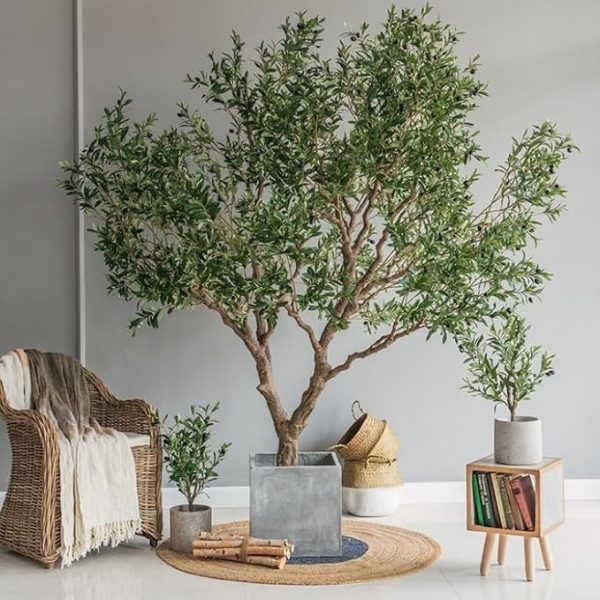 Artificial Green Plant Tree, Artificial Olive Tree Plant, Simulation Olive Tree for Indoor Decoration(5mx4m)