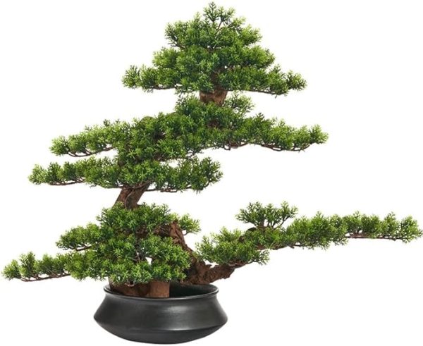 Fake Plant Decoration Simulated Green  Plant Chinese Style Welcoming Pine  Bonsai Office Decoration Zen  Landscape Ornaments Artificial Plants