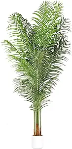 Artificial Palm Tree 7.2Ft Tall Fake Potted Plant Faux Silk Green Floor Decorative Large Artificial Plants Indoor for Office Home Living Room Outdoor Decor